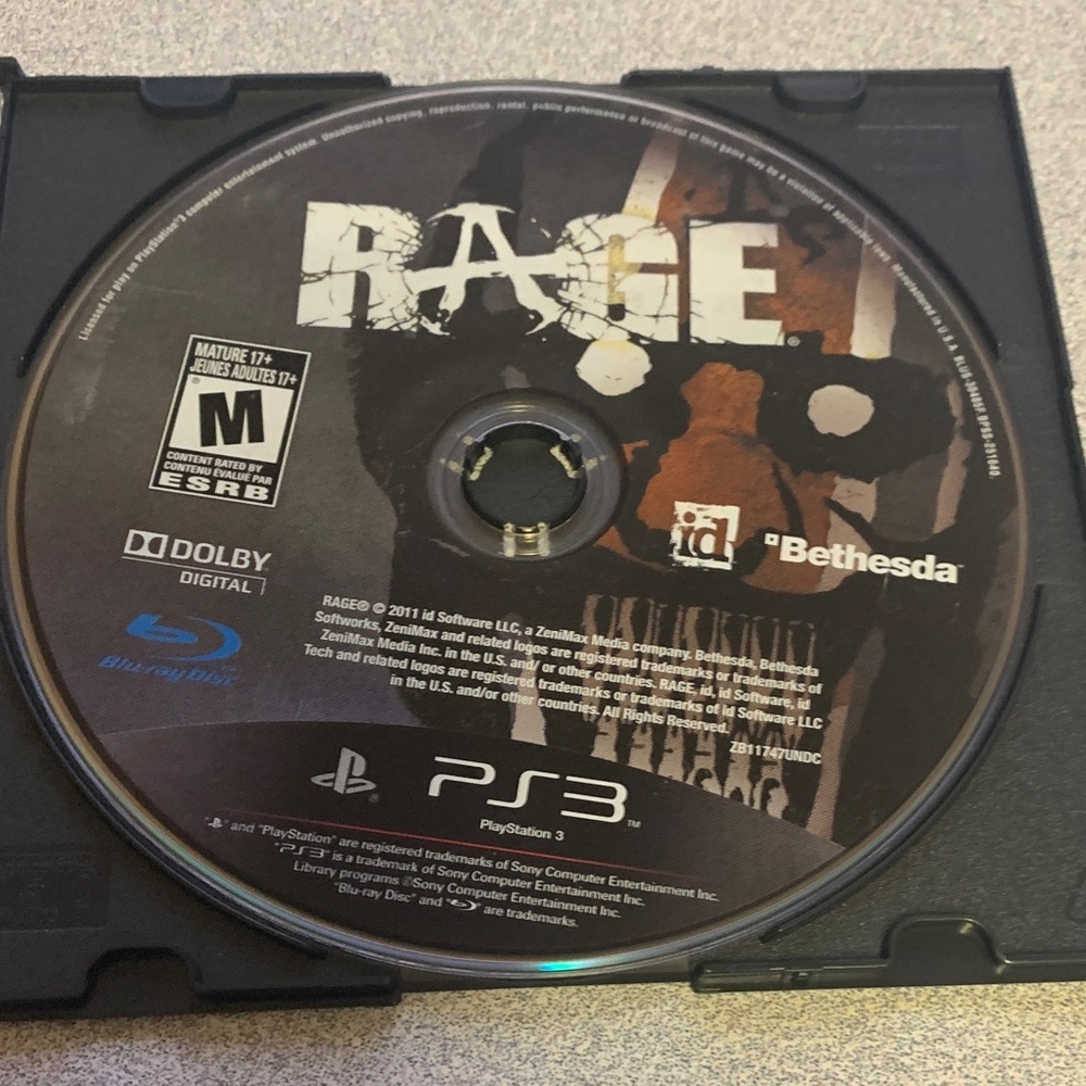 RAGE PS3 - PlayStation 3 Game Disc only